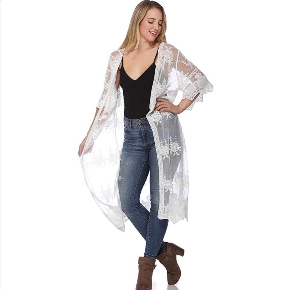Ivory Lace Kimono